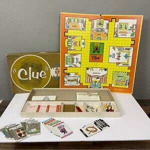 COMPLETE Vintage Clue Board Game Parker Brothers 1963 Mystery Detective Game